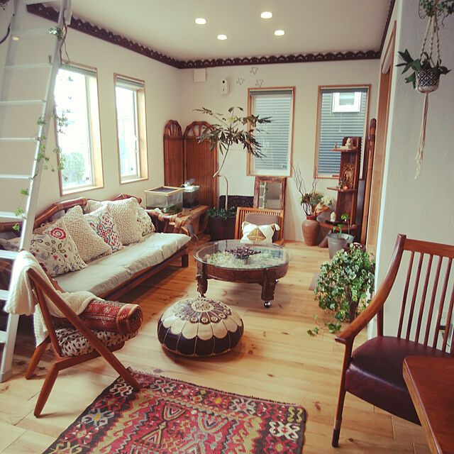 misakiの-オールドキリム・エルズルム/セッジャーデ200×124cmミフラープと生命の樹の家具・インテリア写真