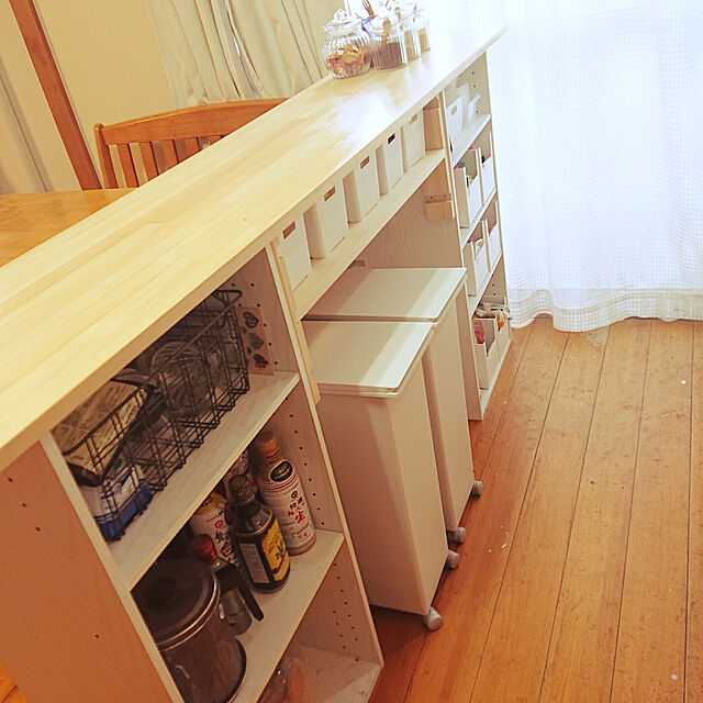 butterflykissのニトリ-カラーボックス Nカラボ 3段(ホワイトウォッシュ) の家具・インテリア写真