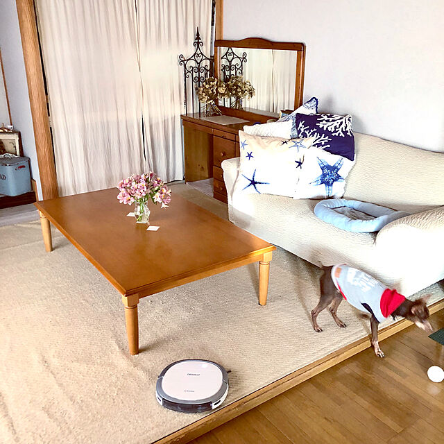 na-chanのナイスデイ-縦横 ストレッチ ぴったりフィット ソファーカバー(肘付き3人掛け 幅160〜180cm) アイボリー 47425D08の家具・インテリア写真