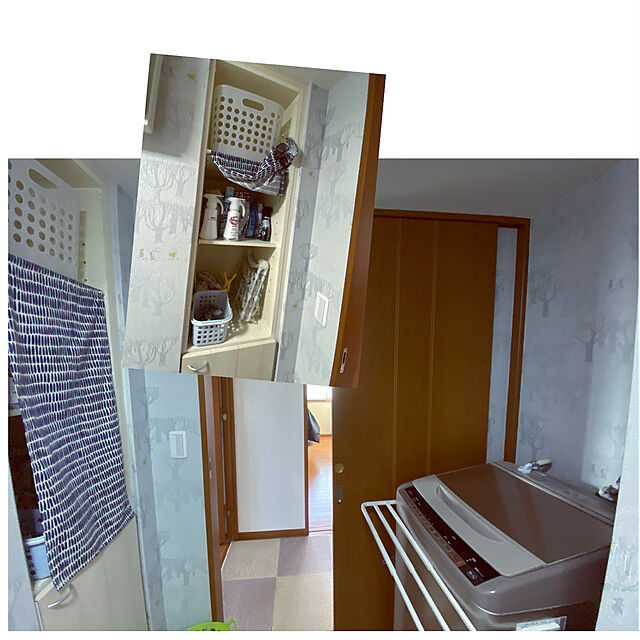 yuzuaoの-ムーミン 壁紙 のり付き のりなし サンゲツ ファイン クロス FE6316〜6317の家具・インテリア写真
