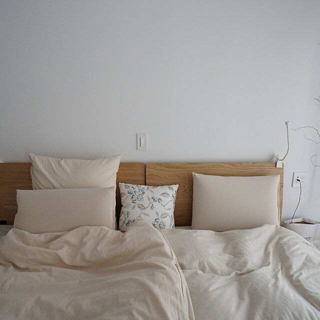 Rieの無印良品-ベッドフレーム・シングル・オーク材・すのこ仕様の家具・インテリア写真