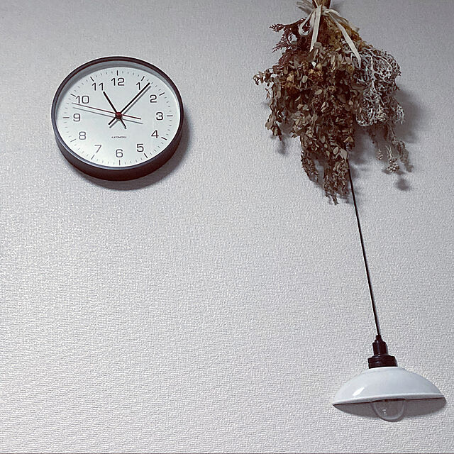 yuyaの加藤木工-KATOMOKU plywood wall clock 4 km-61BRC ブラウン 電波時計 連続秒針 φ304mmの家具・インテリア写真