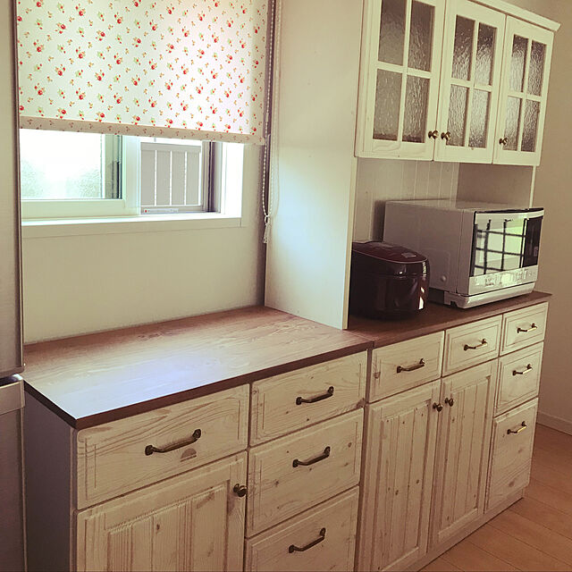 meme________chanのニトリ-キッチンカウンター(シナモ80 WH) の家具・インテリア写真