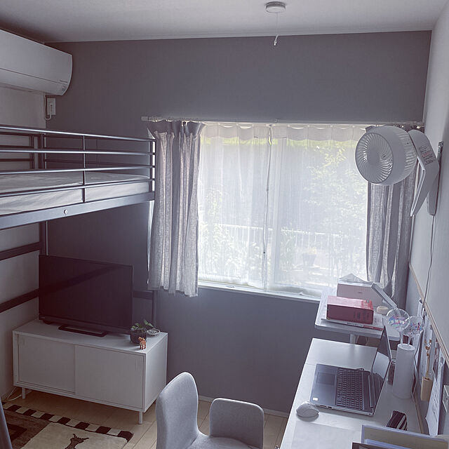 Mikiのモダンデコ-モダンデコ サーキュレーター 360度 首振り 壁掛け リモコン付き 静音 小型 (ホワイト)の家具・インテリア写真