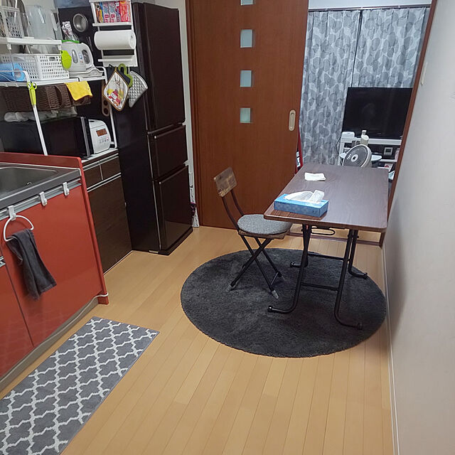mxoorのニトリ-昇降センターテーブル(ライザ MBR/BK) の家具・インテリア写真