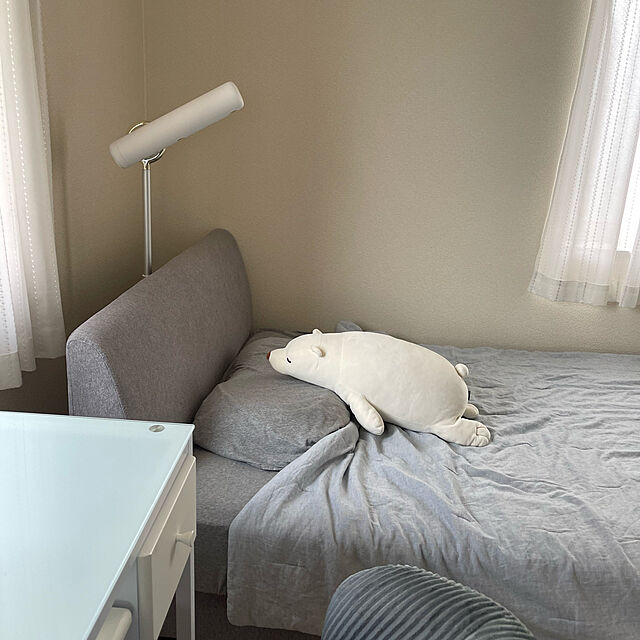 hanikamiの-ベッド シングルベッド セミダブルベッド ダブルベッド くつろぎ背もたれ シンプル ファブリックベッド ファブリック ソファのようなベッド ベッドフレーム ベージュ グレー かわいい おしゃれ 高級感の家具・インテリア写真