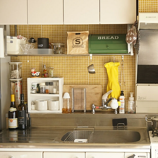 mimi22のサラサドットコム-パスタケース 調味料入れ 密閉容器 ［b2c アクリルキャニスター-M（ABS蓋）］ コーヒー 砂糖 塩 小麦粉 キッチンの家具・インテリア写真