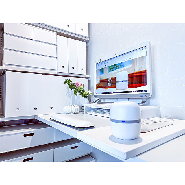 teracoyaWORLDの-uxcell キーボードリストレスト キーボード手保護 ハンドサポートパッド PUレザー ホワイト 37cmx8cmx2cmの家具・インテリア写真