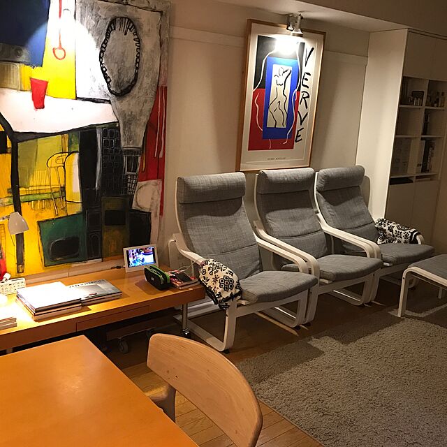 r209のイケア-【IKEA/イケア/通販】 POANG フットスツールクッション, イースンダ グレー(d)(80279531)の家具・インテリア写真
