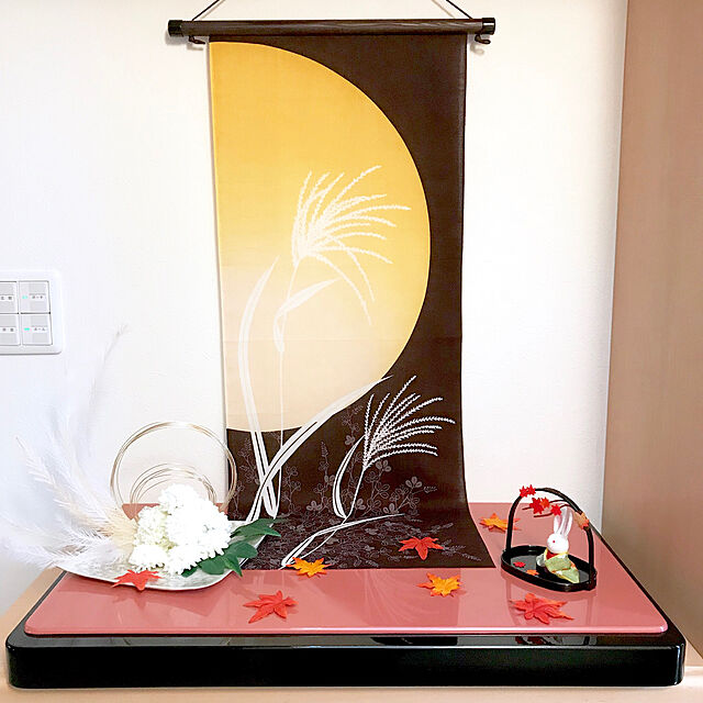 sumikoの-かご付兎 紅葉 秋の風物詩 手作りちりめん細工 和雑貨の家具・インテリア写真