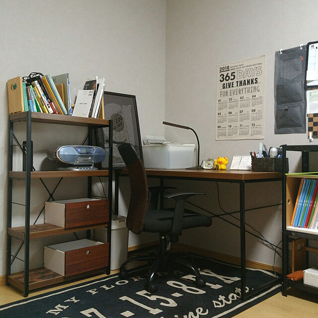 kyukyuのニトリ-デスク(N ステイン 120 BR) の家具・インテリア写真