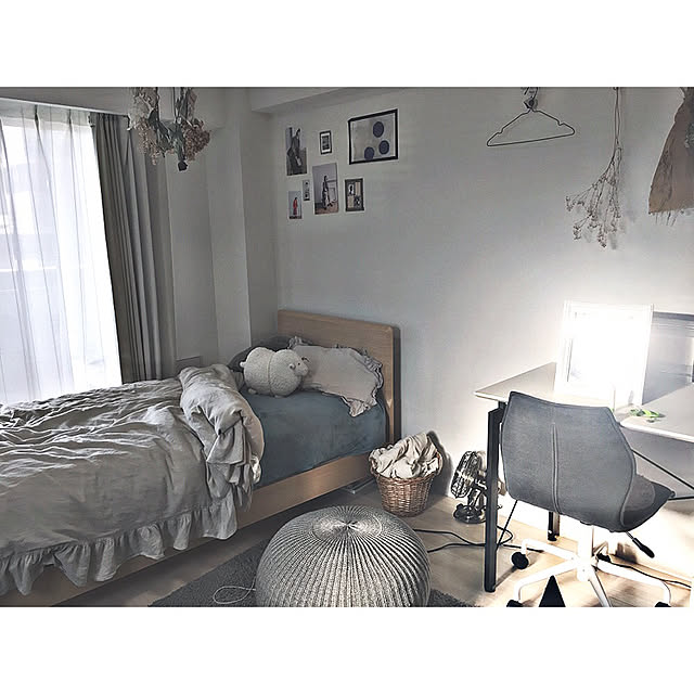 rano02898538のイケア-【IKEA -イケア-】SANDARED -サンダレード- プーフ スツールクッション グレー 56 cm (903.853.19)の家具・インテリア写真