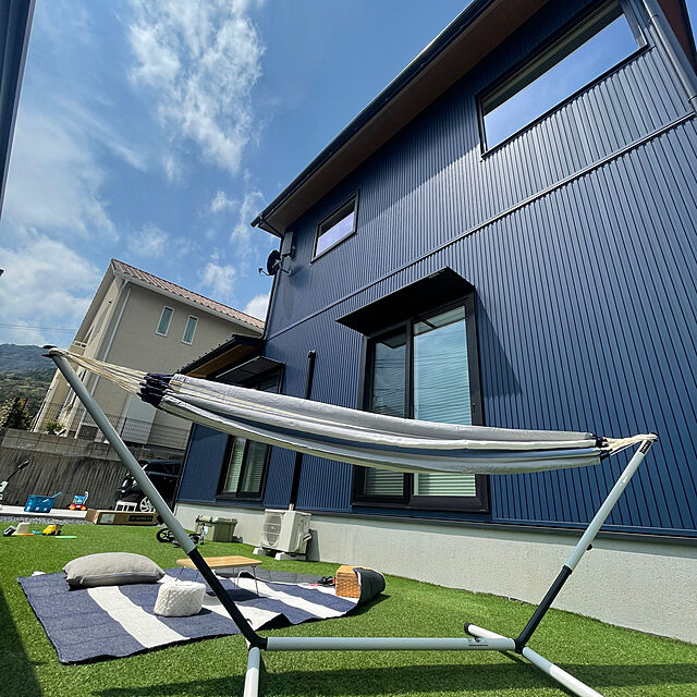 nicoの-ドイツのブランド LA SIESTA（ラシエスタ）公式通販／ハンモック用スタンド 自立式 Nautico/ナウティコ（スチール製） シングル 1人用［NAS12-19］正規品 純正 パウダーコーティング塗装 全天候型 テラス ガーデン エクステリア 屋外の家具・インテリア写真