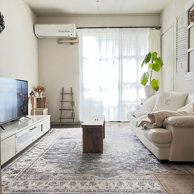 izurinaの萩原-アンティーク絨毯風プリントラグ カメオ 190×240 グレーの家具・インテリア写真