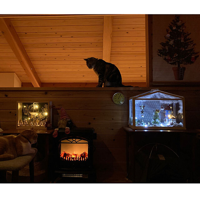 mkmkmoominのニトリ-暖炉型ファンヒーター(NI ブラック) の家具・インテリア写真