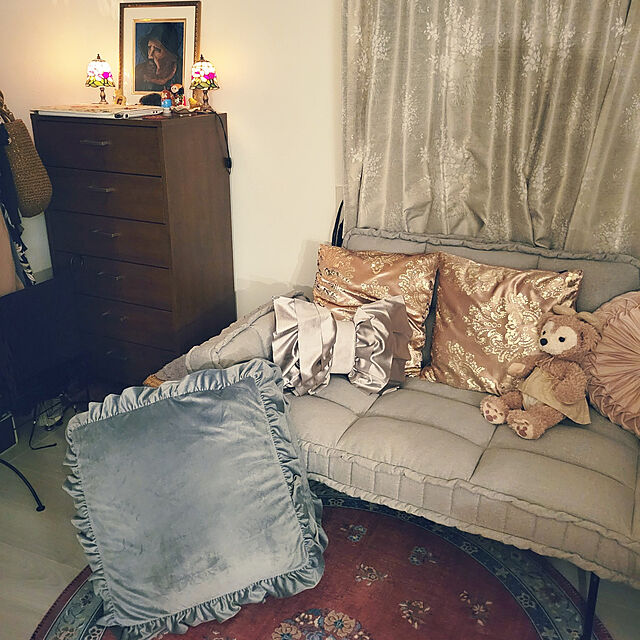 berryberryの萩原-転写プリント ラグ ミュゲ 円形 約140cm円形 萩原の家具・インテリア写真