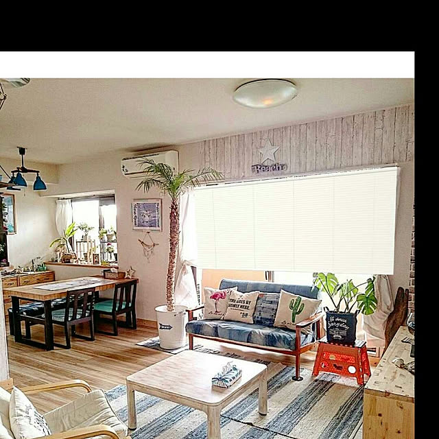 maiの-木製ブラインド ウッドブラインド クレール50 ラダーコード コード式 クラフト グレイン アンティーク エイジング ラスティック ニチベイ 幅181〜200cm×丈101〜120cmの家具・インテリア写真