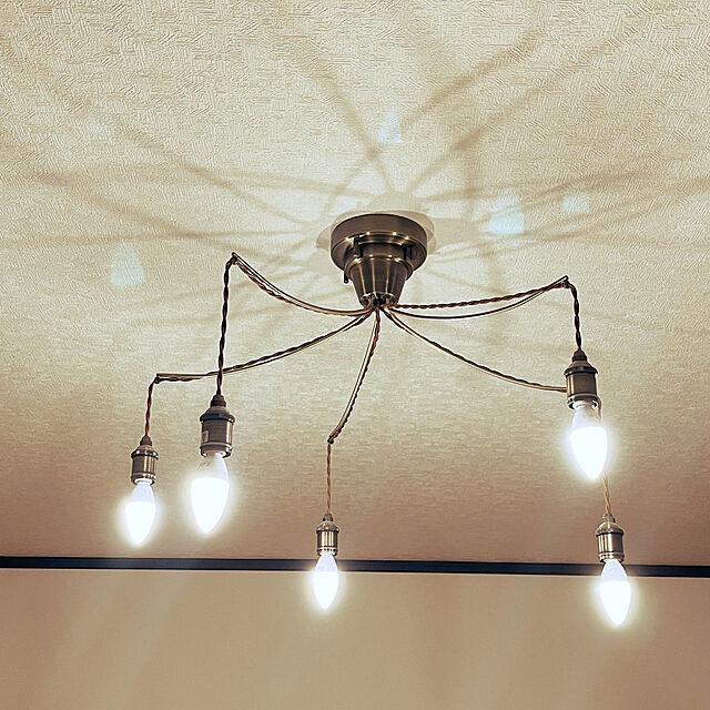 takaの-LED 対応 シーリングライト 5灯 トレディア インターフォルム 6畳 裸電球 天井照明 照明器具 おしゃれ 北欧の家具・インテリア写真