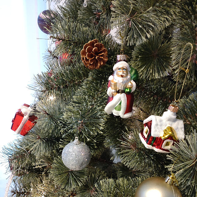 miiii21の-クリスマス ツリー 2023年ver 枝大幅増量 210cm ヌード タイプ 北欧 風 松かさ 松ぼっくり もみの木 イルミネーションXmas ヒンジ式 即納 FJ3895-210cmの家具・インテリア写真