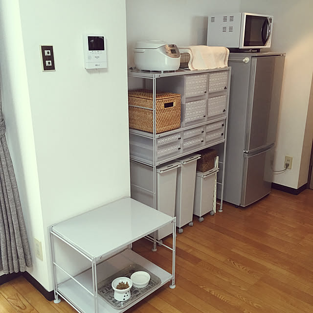 yukinoの無印良品-スチールユニットシェルフ・スチール棚セット・ミニ・グレーの家具・インテリア写真