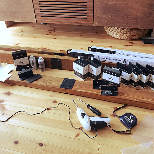 rinkazumamaの平安伸銅工業-平安伸銅 LABRICO ラブリコ IRON アイアン 2×4/1×4　ジョイント　アイアン　ブラック IXK-4 ブラックの家具・インテリア写真