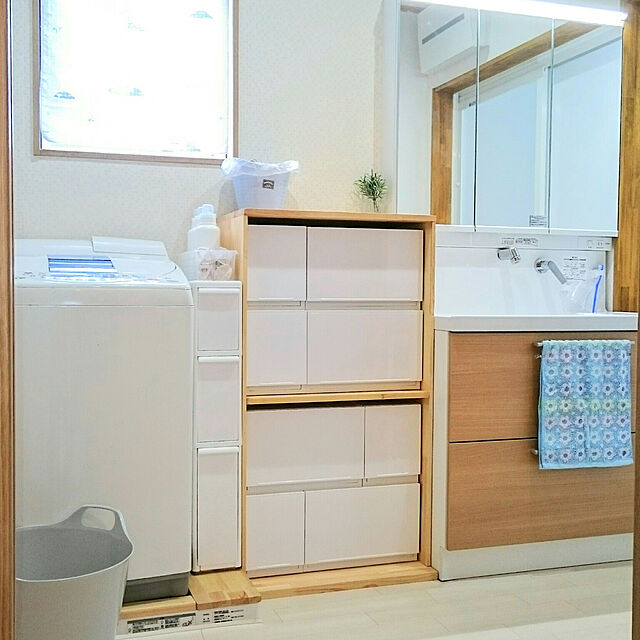 maruchiのイデア-サンカ サンイデア squ+コレクトケースLSホワイトSQC-LSWH 収納ケース カラーボックス リビング キッチン ランドリー クローゼットの家具・インテリア写真
