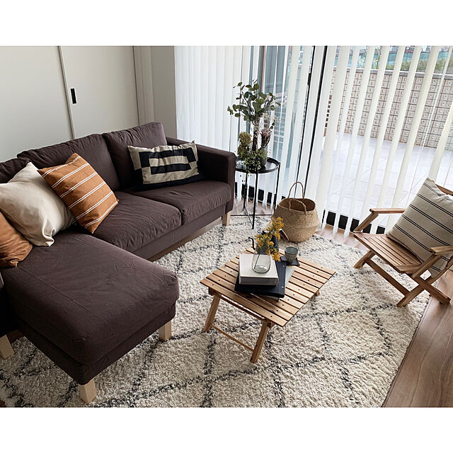Reiのイケア-【IKEA/イケア/通販】 KARLSTAD カルルスタード カバー（※本体は付属しません。カバーのみの商品です） 2人掛けコンパクトソファ＆寝椅子用, イースンダ グレー(a)(10333174)の家具・インテリア写真