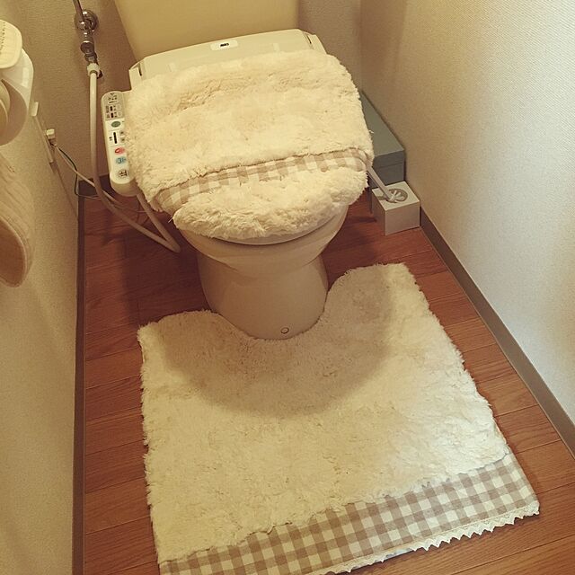 i_yukariのカーム-calmland トイレ フタカバー C&S チェック 洗浄暖房便器用 標準サイズ ブラウン TCS-2938の家具・インテリア写真