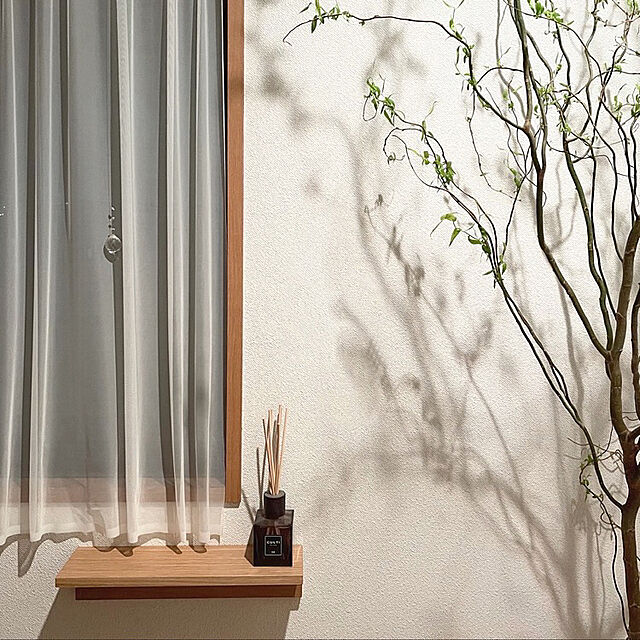 shihoの無印良品-無印良品 壁に付けられる家具 棚 オーク材 幅44×奥行12×高さ10cm 44504994の家具・インテリア写真