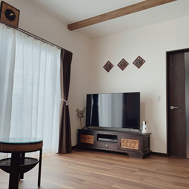 umesakuのラタンワールド-ラタンワールド バナナリーフ サイドテーブル T145ATの家具・インテリア写真