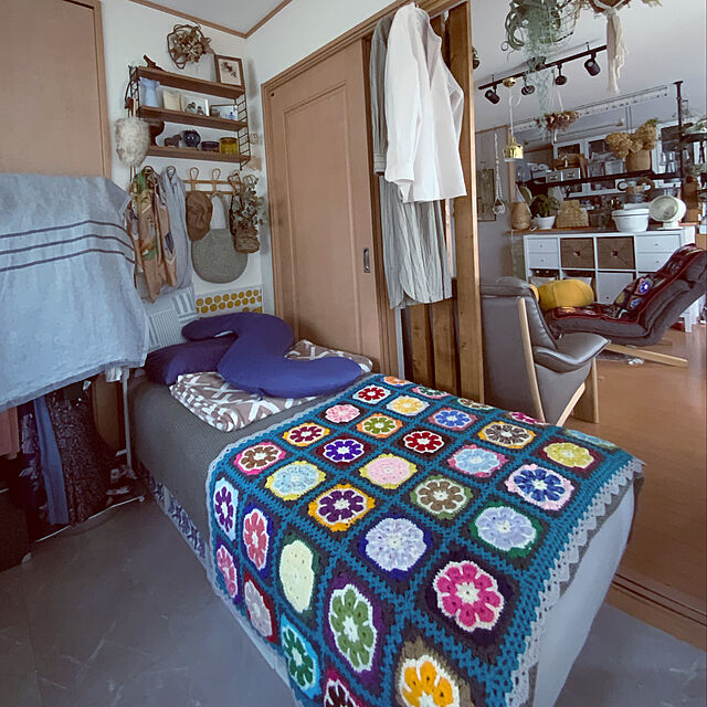 ayutaxの@fit-ぴったりフィットシーツ ニット グレーの家具・インテリア写真
