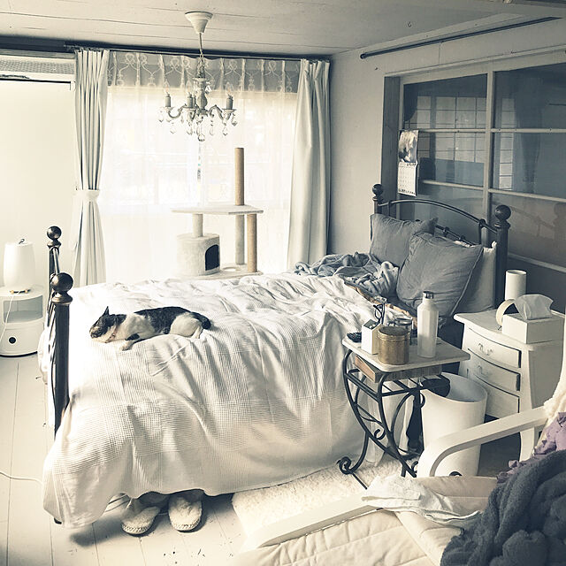 Shihoのイケア-【★IKEA/イケア★】POANG フットスツール フィーンスタ ホワイト/691.631.41の家具・インテリア写真