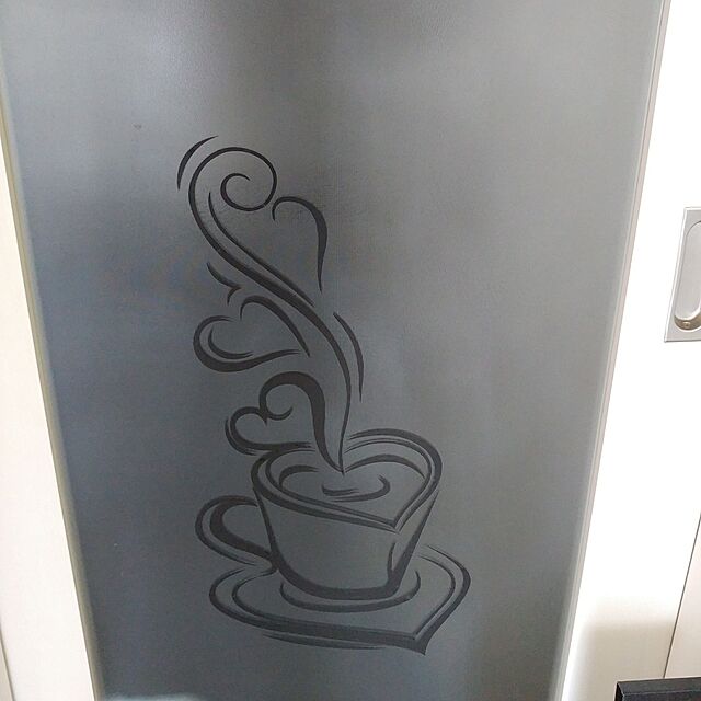 masayukiの-カフェ ウォール ステッカー ハート形コーヒーカップ ウォールステッカー wall sticker ウォールペーパー 壁紙 ウォールシール 29*57cmの家具・インテリア写真