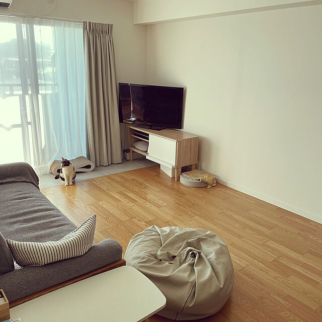 goomayuの合同会社TENKU-Il Cuore ワイドな猫の爪とぎ『New ミドルサイズ』 (マットホワイト（白）)の家具・インテリア写真