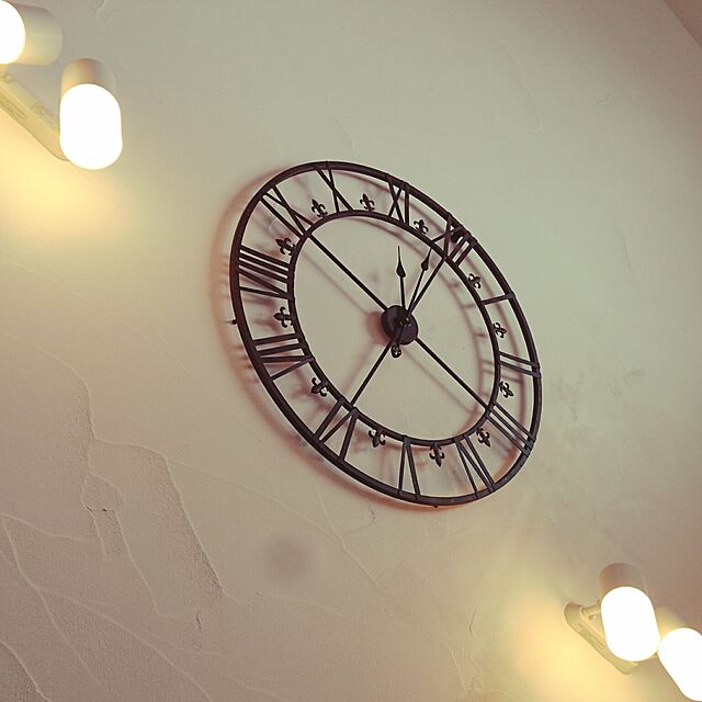 meiの-壁掛け時計 おしゃれ 掛け時計 大きい アンティーク コベントガーデン アイアンダイヤル ラージクロック Φ73×奥行3cmの家具・インテリア写真