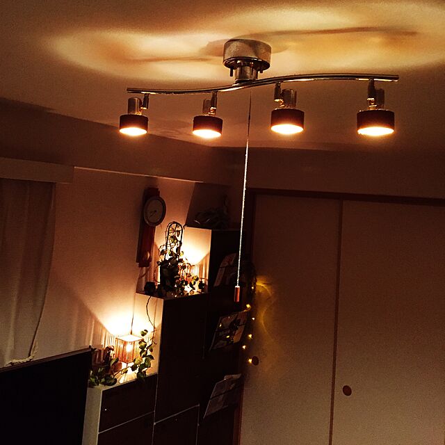 cotoの-BEAULIGHT 【Nicola】照明 4灯シーリングスポットライト ウッドサークル シーリングライト (ナチュラル)の家具・インテリア写真