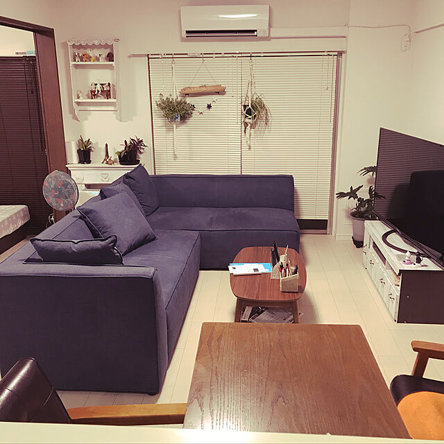 coconyantaのニトリ-布張りコーナーソファ(右カウチ サルト2 RE) の家具・インテリア写真