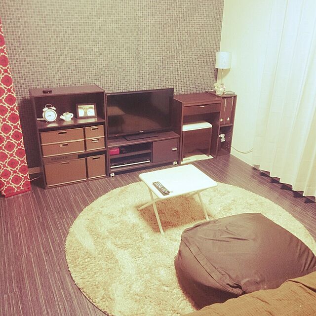 ha-mのニトリ-カラーボックスカラボ ワイド３段(DBR) の家具・インテリア写真