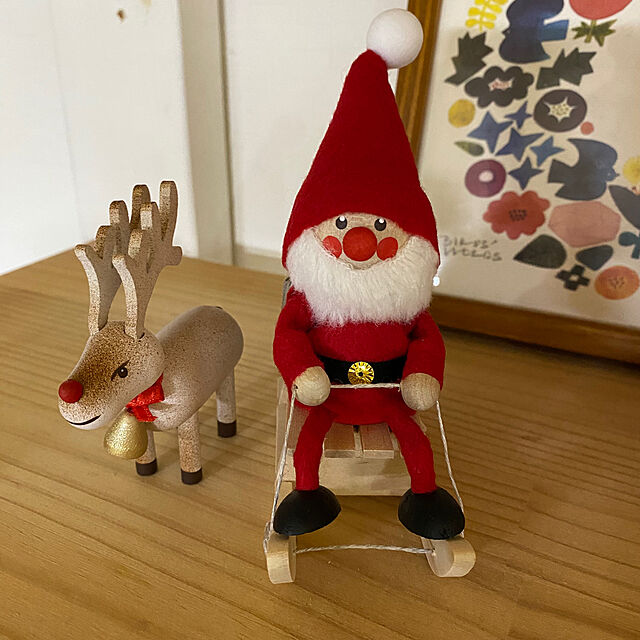 maronの-ノルディカニッセ トナカイ ブラウン ベル NORDIKA nisse クリスマス 雑貨 木製 人形 北欧 NRD120720の家具・インテリア写真