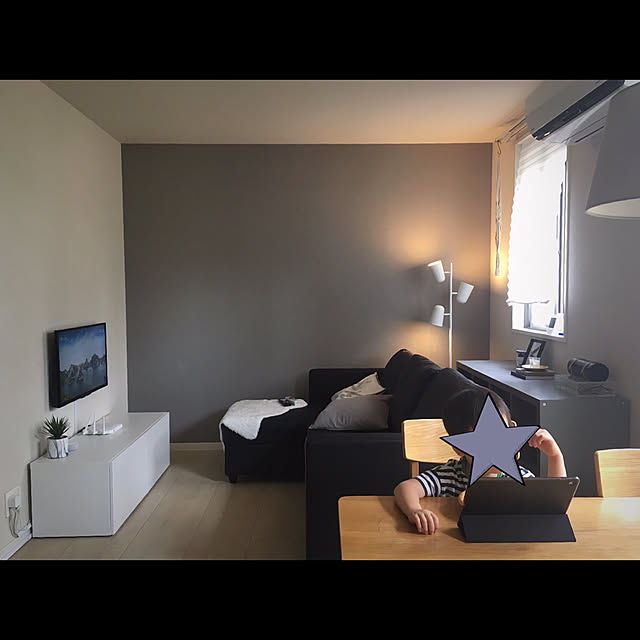 beroのニトリ-合皮ソファベッド(Nシールド ノアーク BK) の家具・インテリア写真