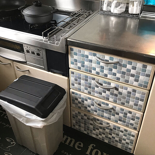 coboobooのマスターリンクス-【 Dream Sticker 】 モザイクタイルシール キッチン 洗面所 トイレの模様替えに最適のDIY 壁紙デコレーション ALT (N-グリーン, 1枚)の家具・インテリア写真