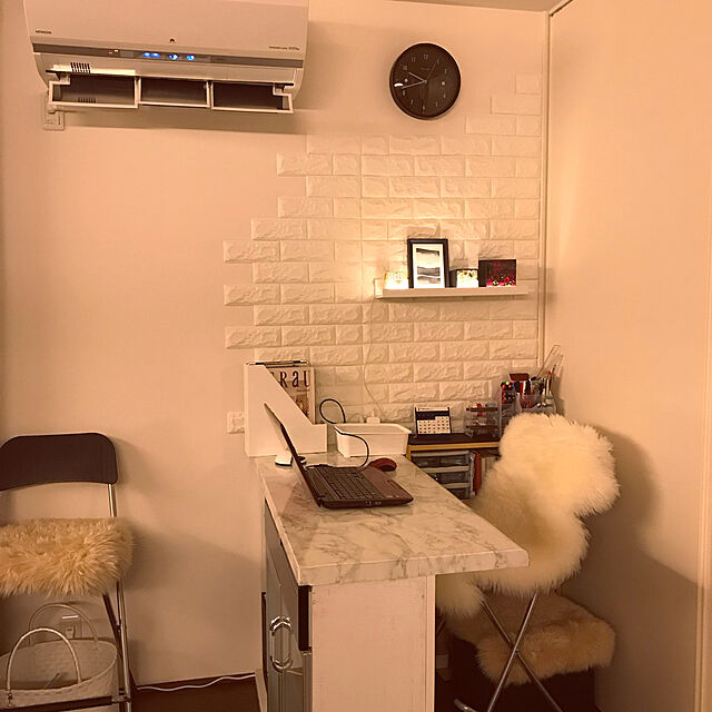 home_m_styleのイケア-IKEA/イケア　MOSSLANDA　アート用飾り棚　ホワイト　サイズ：55cmの家具・インテリア写真