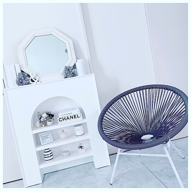 simple-essenceの-フランフラン Francfranc ロータス パーソナルチェア （グレー×ホワイト）の家具・インテリア写真