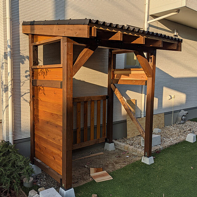 nekobaiの大阪ガスケミカル-大阪ガスケミカル キシラデコール 高性能木材保護着色塗料 4L ウォルナット #111 1缶の家具・インテリア写真