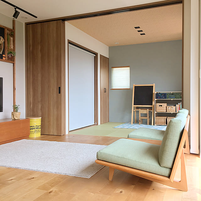 Rinの無印良品-無印良品 重なるラタン角型バスケット・大 (V)約幅35×奥行36×高さ24cm 18021826の家具・インテリア写真