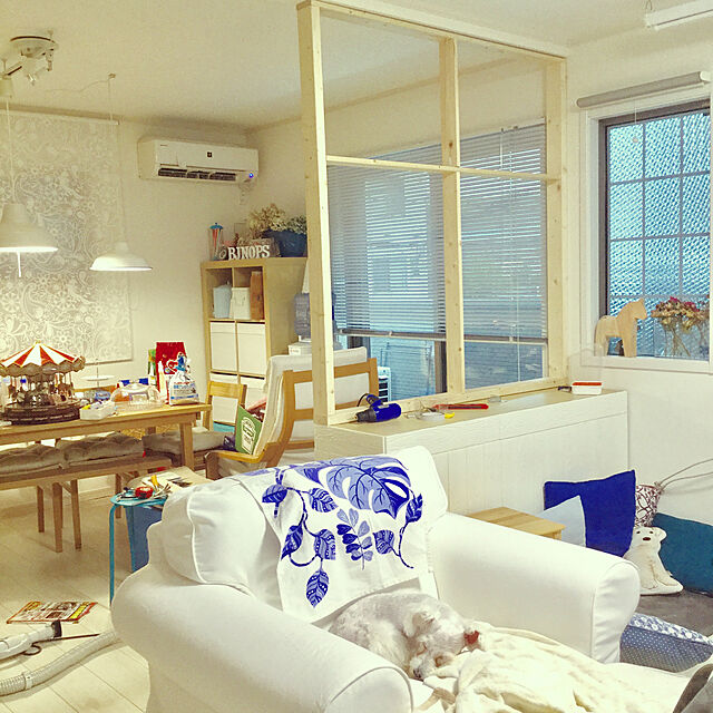 suzyのIKEA (イケア)-IKEA GURLI 20281141 クッションカバー 50x50 cm ブルーの家具・インテリア写真