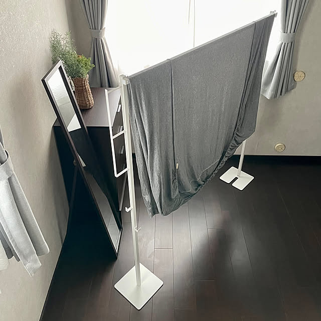 山崎実業 折り畳み室内物干し tower タワー（ブラック） dショッピング