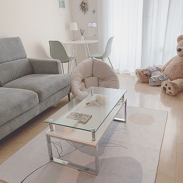 m.sのニトリ-2人用布張りソファ(サザーラ GY) の家具・インテリア写真