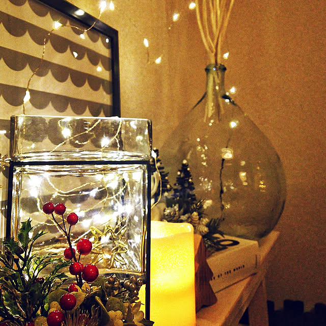 Risakoの-室内用LEDジュエリーライト 20球/電球色 JE20D （電池式） コロナ産業 [イルミネーション　クリスマス]の家具・インテリア写真
