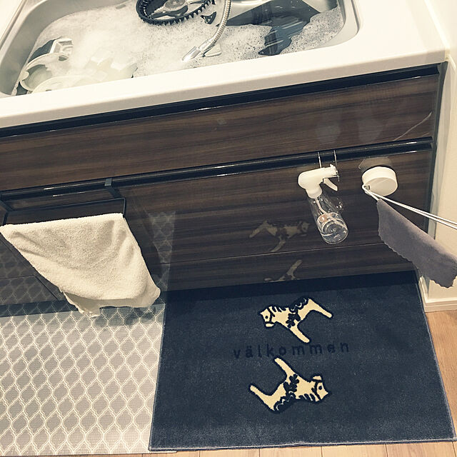 lys.のニトリ-お手入れ簡単 水拭きできる キッチン用クッションフロアマット(ネコ 45X120) の家具・インテリア写真